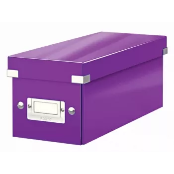 Leitz Click & Store WOW box na ukladanie CD, fialový, kartón, 440 g