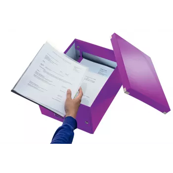Leitz Click & Store WOW Medium Storage Box, fialová, kartón, 16,7 l, 281 mm, 200 mm, 265 x 335 x 188 mm