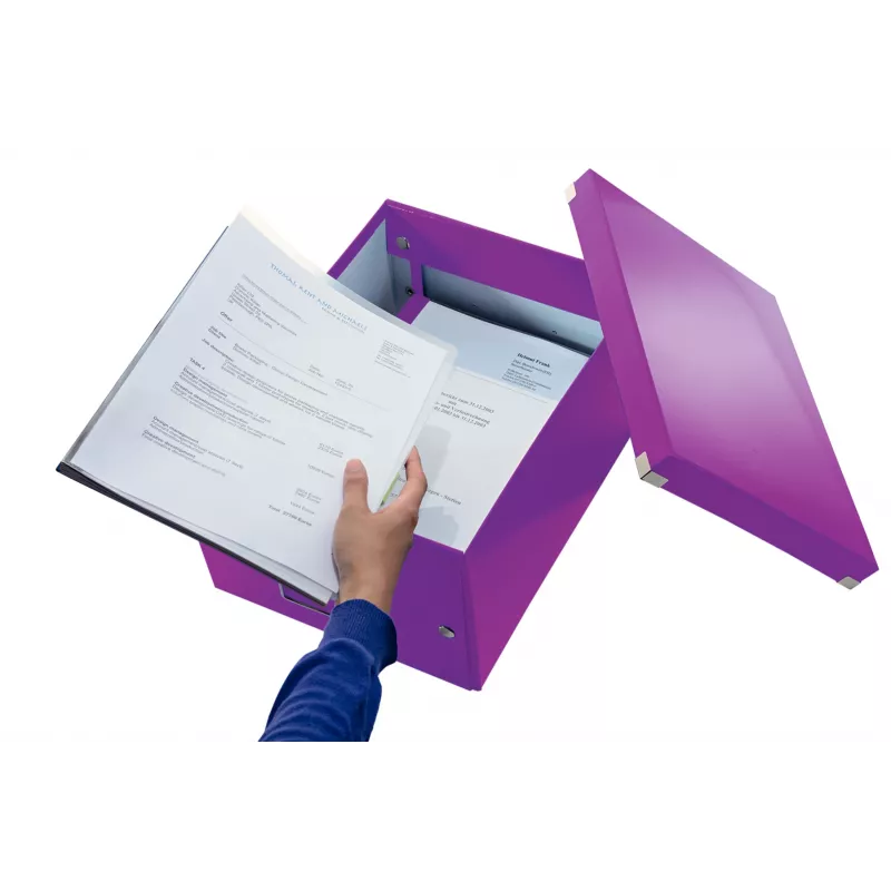 Leitz Click & Store WOW Medium Storage Box, fialová, kartón, 16,7 l, 281 mm, 200 mm, 265 x 335 x 188 mm