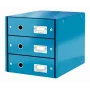 Leitz Click & Store WOW zásuvkový box (3 zásuvky), modrá, kartón, 2,21 kg
