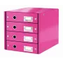 Leitz Click & Store WOW zásuvkový box (4 zásuvky), ružová, kartón, 2,49 kg