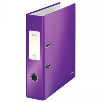 Leitz Lever Arch File 180° WOW POB/lamino A4/80 mm, A4, kartón, fialová, 600 listov, 80 g/m², 8 cm
