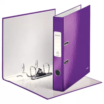 Leitz Lever Arch File 180° WOW POB/lamino A4/50 mm, A4, kartón, fialová, 350 listov, 80 g/m², 5 cm