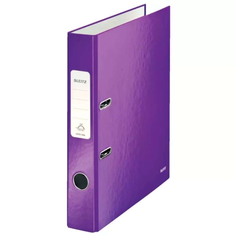 Leitz Lever Arch File 180° WOW POB/lamino A4/50 mm, A4, kartón, fialová, 350 listov, 80 g/m², 5 cm
