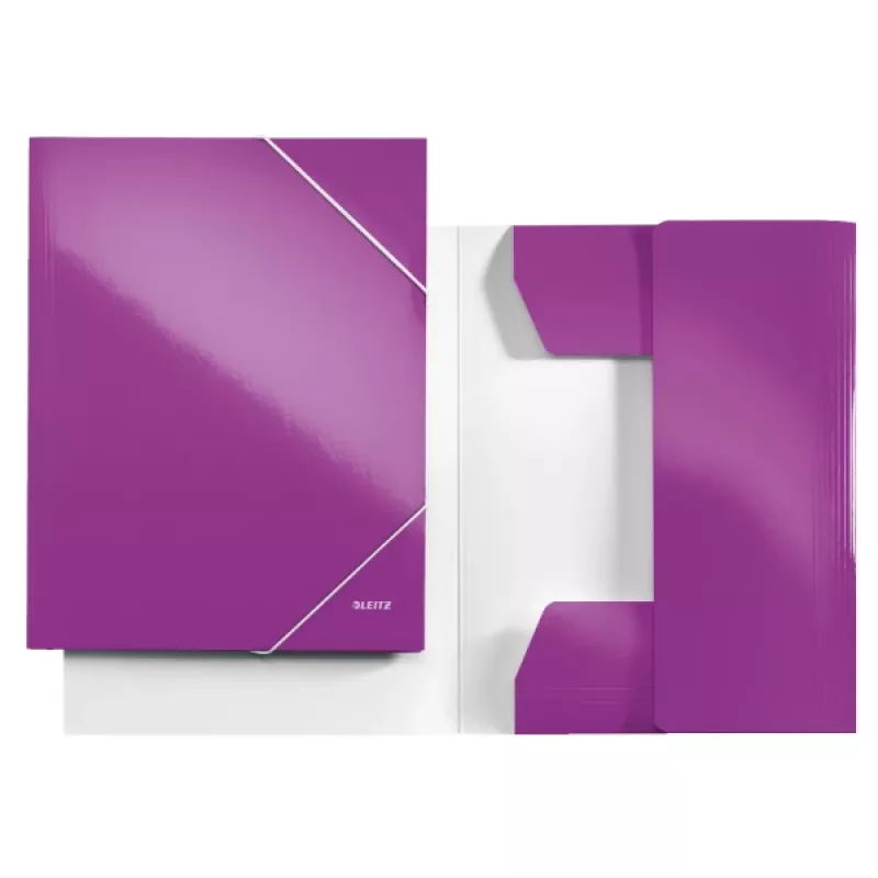 Leitz 3-Klapp-Mappe WOW Karte/POB A4, A4, polypropylén (PP), fialová, 250 listov, 80 g/m², papier