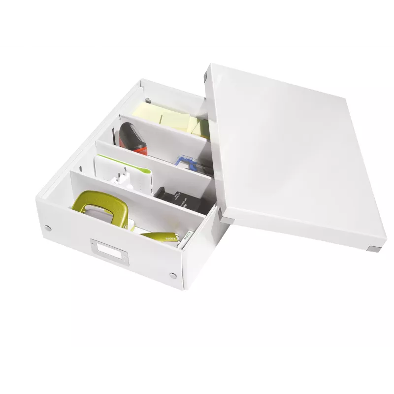 Leitz Click & Store WOW stredná organizačná krabica, biela, kartón, 880 g