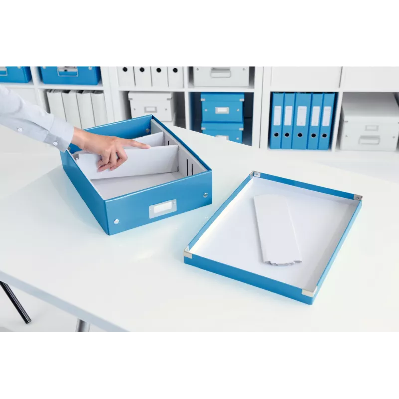 Leitz Click & Store WOW stredná úložná krabica, modrá, kartón, 880 g