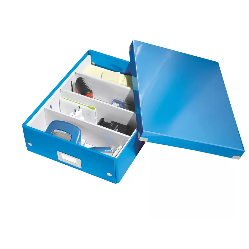 Leitz Click & Store WOW stredná úložná krabica, modrá, kartón, 880 g