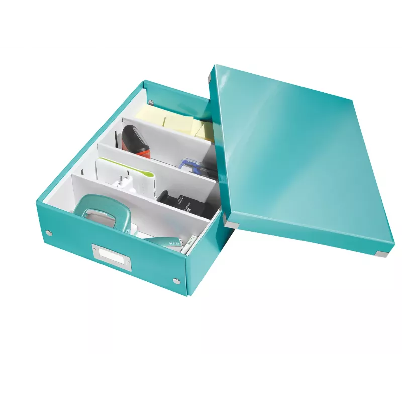Leitz Click & Store WOW stredná organizačná krabica, modrá, kartón, 880 g