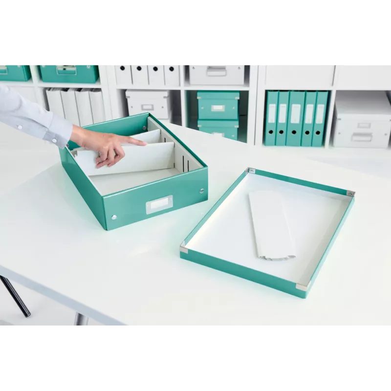 Leitz Click & Store WOW stredná organizačná krabica, modrá, kartón, 880 g
