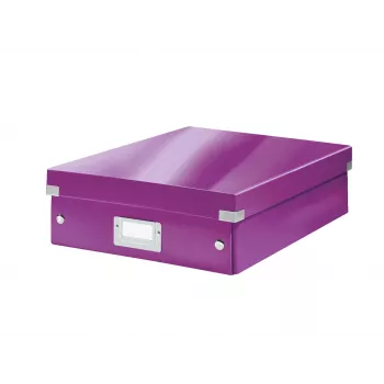 Leitz Click & Store WOW stredná organizačná krabica, fialová, kartón, 880 g