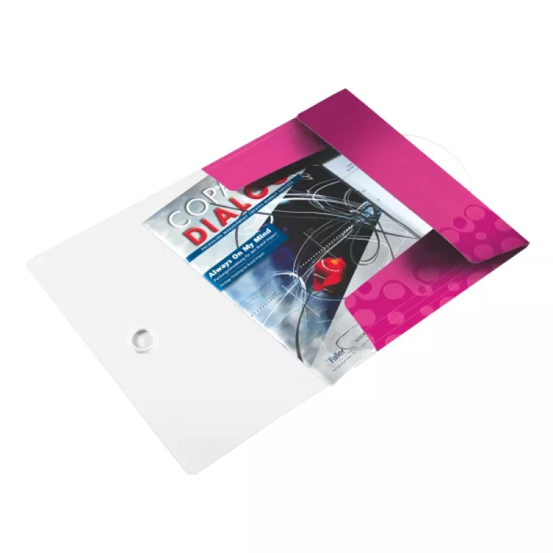 Leitz 3-chlopňová mapa WOW PP A4, A4, polypropylén (PP), ružová, na výšku, 150 listov, 235 mm