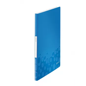 Leitz displayová kniha WOW PP 20 obalov, modrá, metalická, polyvinylchlorid (PVC), 20 obalov, A4, 231 mm, 13 mm