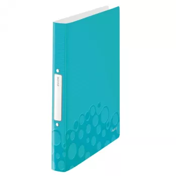 Leitz Ringbinder WOW PP A4 2RR/25mm, A4, okrúžkový, polypropylén (PP), modrá, metalická, biela, 190 listov