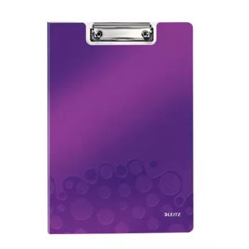 Leitz klipová doska s vrchnákom WOW, A4, polyfoam, fialová, 75 listov, 1 vrecko, 230 mm
