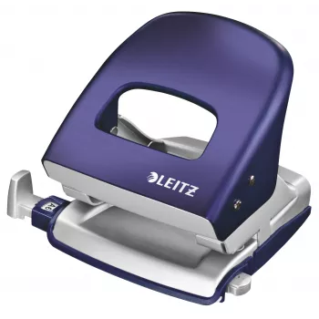 Leitz dierovač Style NeXXt, 2-dierový 30 listov kov, 30 listov, modrá, 8 cm, A6, 380 g, 107 x 100 x 137 mm