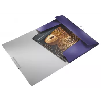 Leitz zakladač s 3 chlopňami Style PP A4, A4, polypropylén (PP), modrá, 150 listov, 80 g/m², gumička