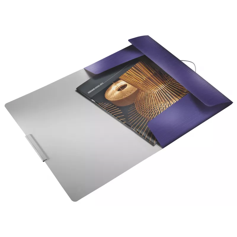 Leitz zakladač s 3 chlopňami Style PP A4, A4, polypropylén (PP), modrá, 150 listov, 80 g/m², gumička