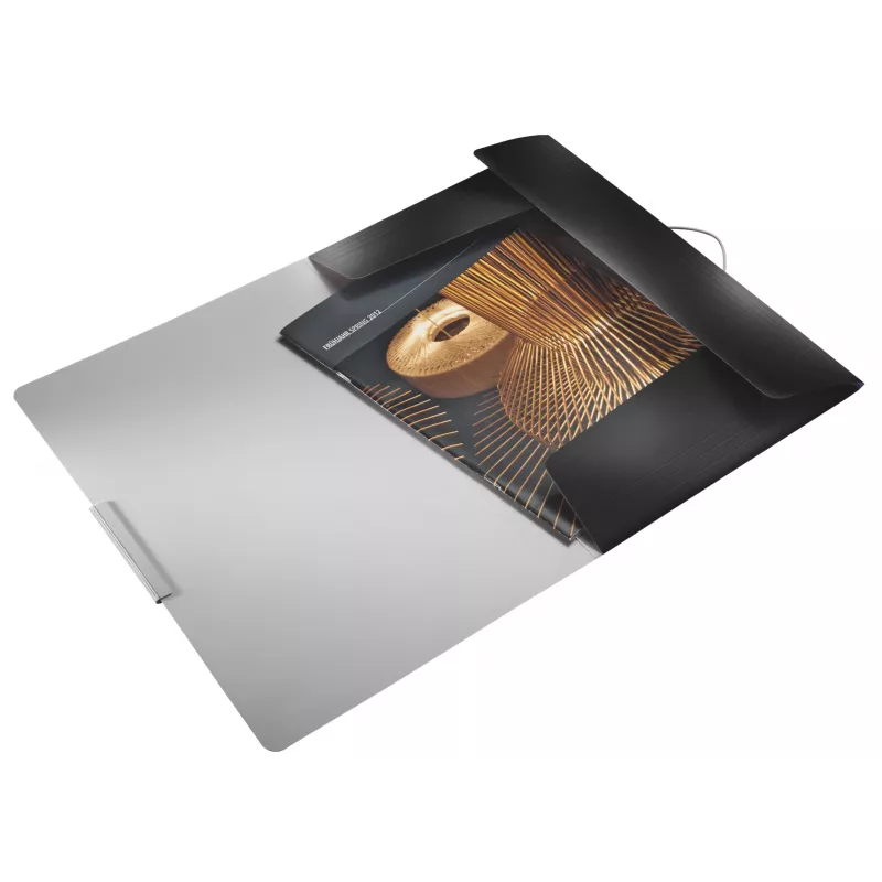 Leitz zakladač s 3 chlopňami Style PP A4, A4, polypropylén, čierna, 150 listov, 80 g/m², gumička