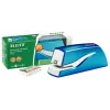 Leitz NeXXt Heftgerät na batérie WOW 5566, 10 listov, 1 cm, plast, modrá, biela, batéria, 50 mm