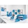 Leitz NeXXt Heftgerät na batérie WOW 5566, 10 listov, 1 cm, plast, modrá, biela, batéria, 50 mm