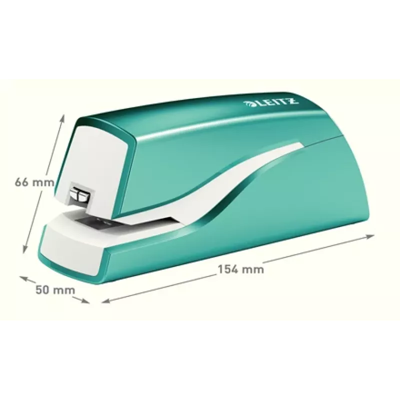 Leitz NeXXt zošívačka na batérie WOW 5566, 10 listov, 1 cm, plast, modrá, biela, batéria, 50 mm