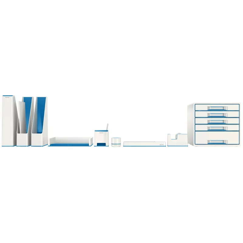 Leitz podnos na dokumenty WOW Dual Colour, plast, modrá, metalická, A4, 267 mm, 336 mm, 49 mm