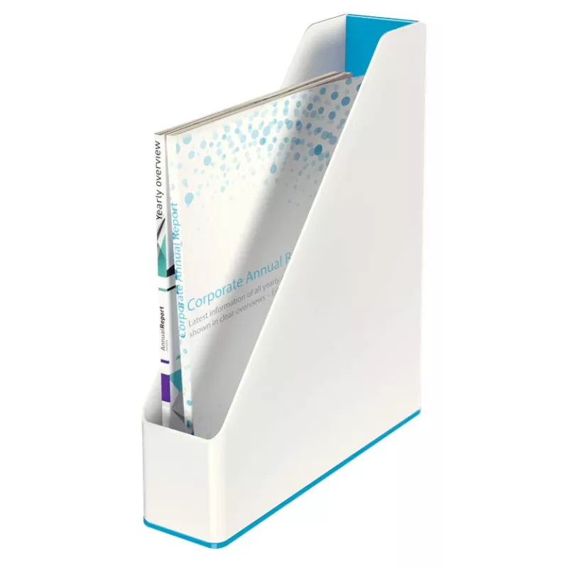 Leitz zakladač na časopisy WOW Dual Colour, modrá, biela, plast, A4, 272 mm, 318 mm, 430 g