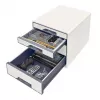 Leitz Schubladenschrank WOW Cube 4 zásuvky, 4 zásuvky, plast, biela, 1 kus, 287 mm, 270 mm