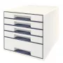 Leitz Drawer Cabinet WOW Cube 5 zásuviek, 5 zásuviek, plast, biela, 1 ks, 270 mm, 287 mm