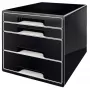 Leitz Desk Cube 4 zásuvky, 4 zásuvky, plast, čierna, 1 ks, 270 mm, 287 mm