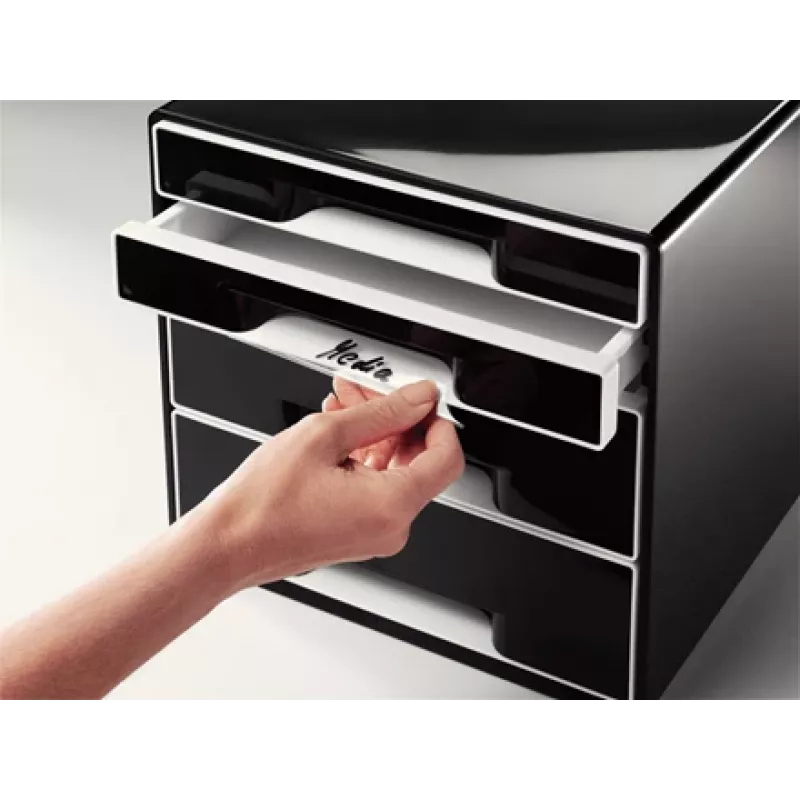 Leitz Desk Cube 4 zásuvky, 4 zásuvky, plast, čierna, 1 ks, 270 mm, 287 mm