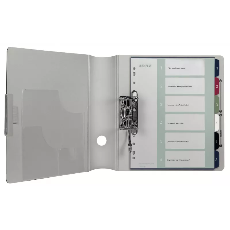 Leitz Index PC Printable 1-6 Style PP A4+, číselný register, polypropylén (PP), viacfarebný, na výšku, A4 Maxi, 245 mm