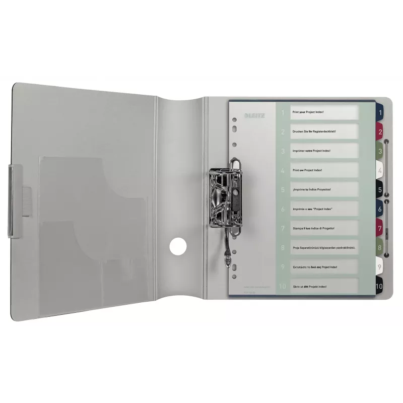 Leitz Index PC bedruckbar 1-10 Style PP A4+, číselný register s tabmi, polypropylén (PP), viacfarebný, na výšku, A4 Maxi, 245 mm