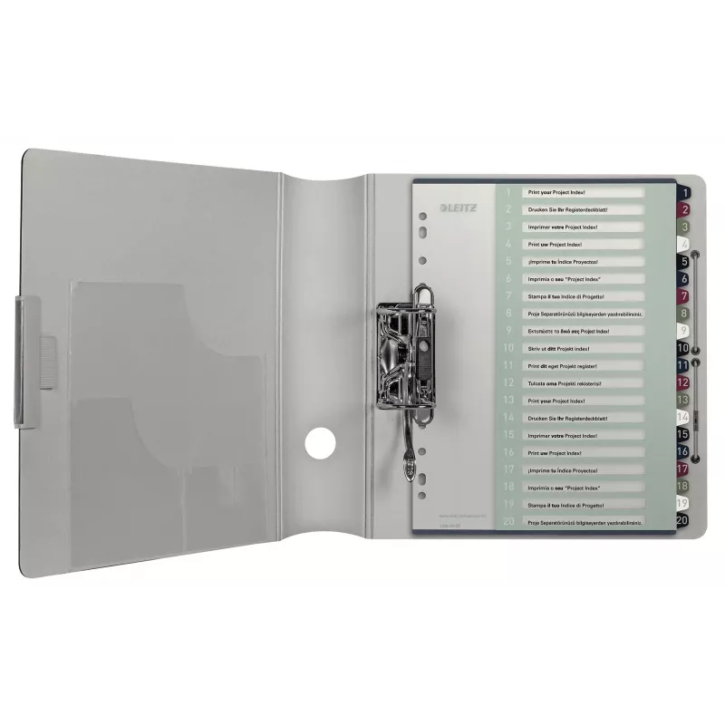 Leitz Index PC Printable 1-20 Style PP A4+, číselný register s tabmi, polypropylén (PP), viacfarebný, na výšku, A4 Maxi, 245 mm