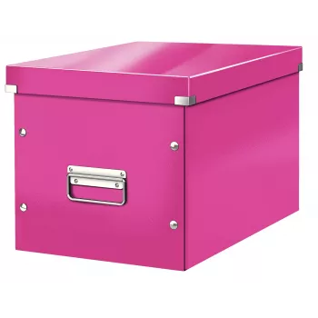 Leitz Box Click & Store WOW Cube Large úložná krabica, fuchsia, kartón, 320 mm, 360 mm, 310 mm