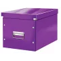 Leitz Box Click & Store WOW Cube veľká úložná krabica, úložná krabica, fialová, obdĺžniková, kartón, monochromatická, interiérová