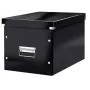 Leitz Box Click & Store WOW Cube veľká úložná krabica, úložná krabica, čierna, obdĺžniková, kartón, monochromatická, interiérová
