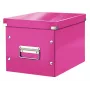 Leitz úložná krabica Click & Store WOW Cube Medium, fuchsia, kartón, 260 mm, 260 mm, 240 mm