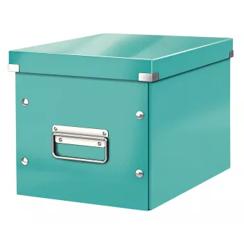 Leitz úložná krabica Click & Store WOW Cube Medium, tyrkysová, kartón, 260 mm, 260 mm, 240 mm