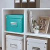 Leitz úložná krabica Click & Store WOW Cube Medium, tyrkysová, kartón, 260 mm, 260 mm, 240 mm