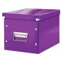 Leitz úložná krabica Click & Store WOW Cube Medium, fialová, kartón, 260 mm, 260 mm, 240 mm