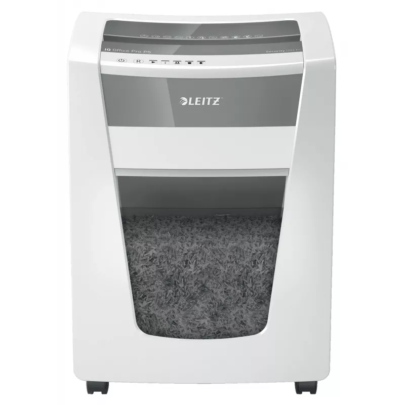 Leitz IQ Office Pro skartovačka P5, mikrostrih, 23 cm, 2 x 15 mm, 30 l, 300 listov, 55 dB