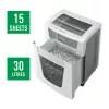 Leitz IQ Office Pro skartovačka P5, mikrostrih, 23 cm, 2 x 15 mm, 30 l, 300 listov, 55 dB