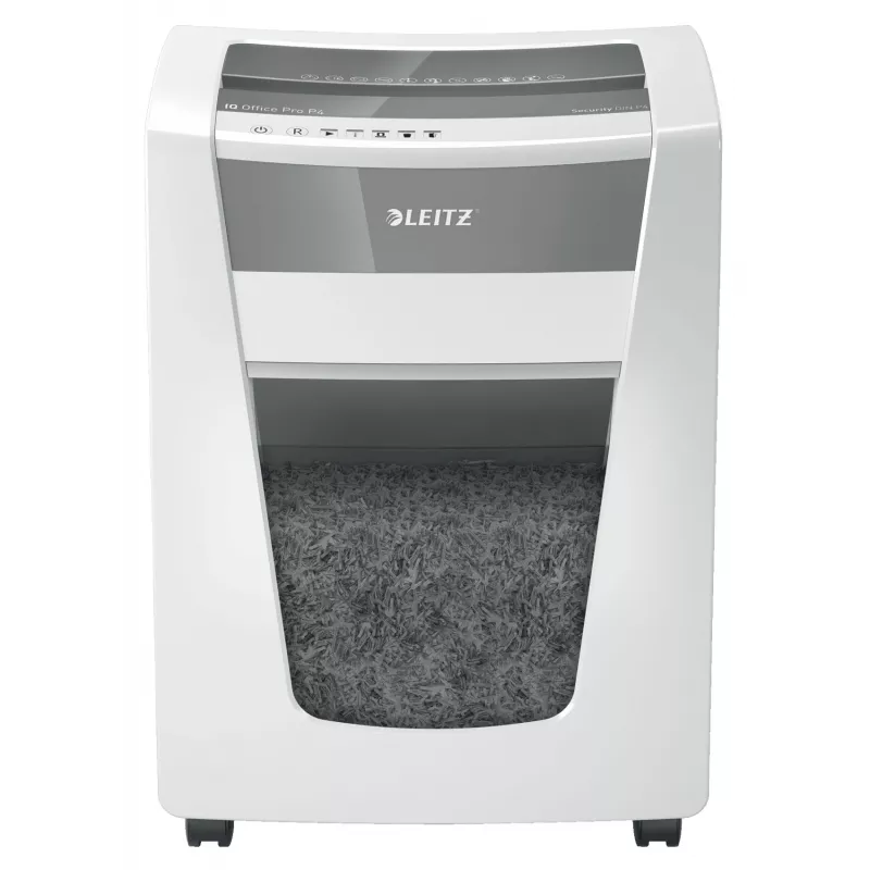 Leitz IQ Office Pro skartovačka P4, krížový strih, 23 cm, 4 x 40 mm, 30 l, 275 listov, 55 dB