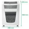 Leitz IQ Office Pro skartovačka P4, krížový strih, 23 cm, 4 x 40 mm, 30 l, 275 listov, 55 dB
