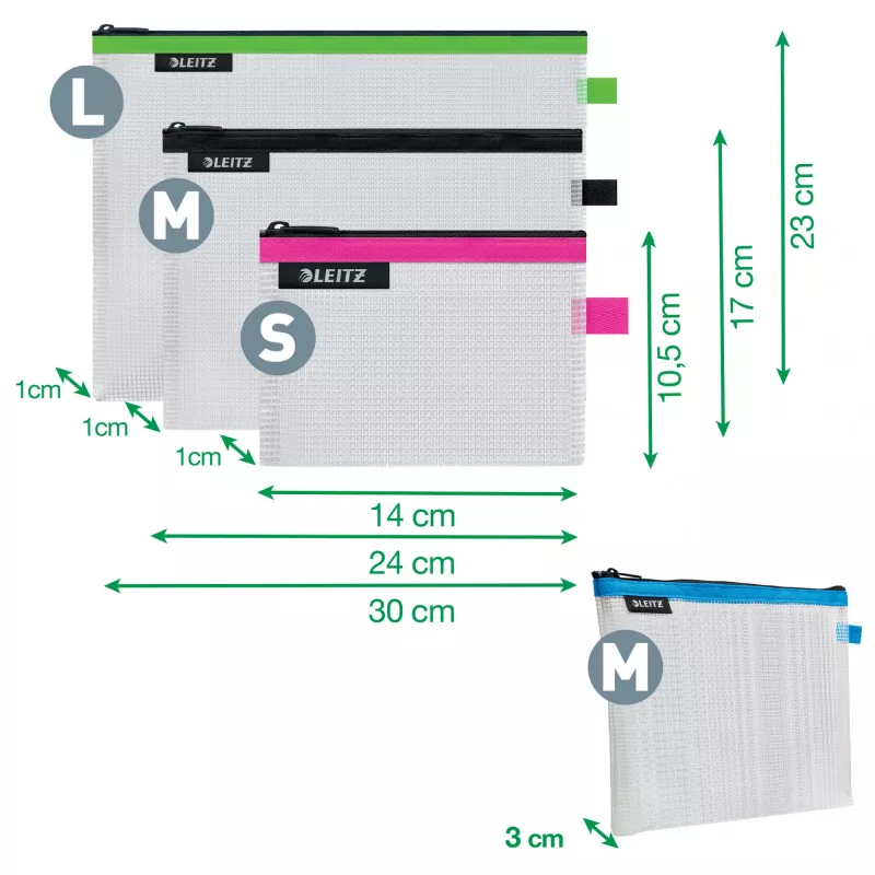 Leitz Travel Pouch kozmetická vodoodpudivá WOW sortiment