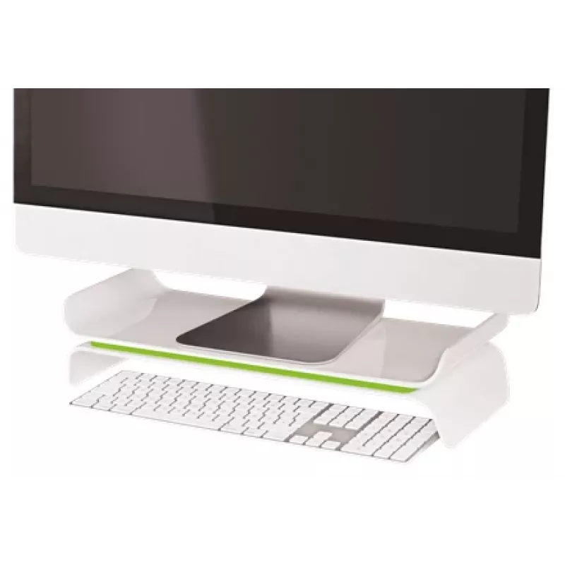 Leitz stojan na monitor nastaviteľný Ergo WOW, 68,6 cm (27 inch), nastavenie výšky, zelený, biely