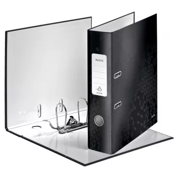 Leitz zakladač 180° WOW POB/laminovaný A4/80 mm, A4, kartón, čierna, 600 listov, 80 g/m², 8 cm