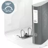 Leitz zakladač Active PP WOW A4/80 mm, A4, D-krúžok, na ukladanie, polyfoam, čierna, 500 listov